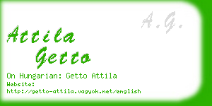 attila getto business card